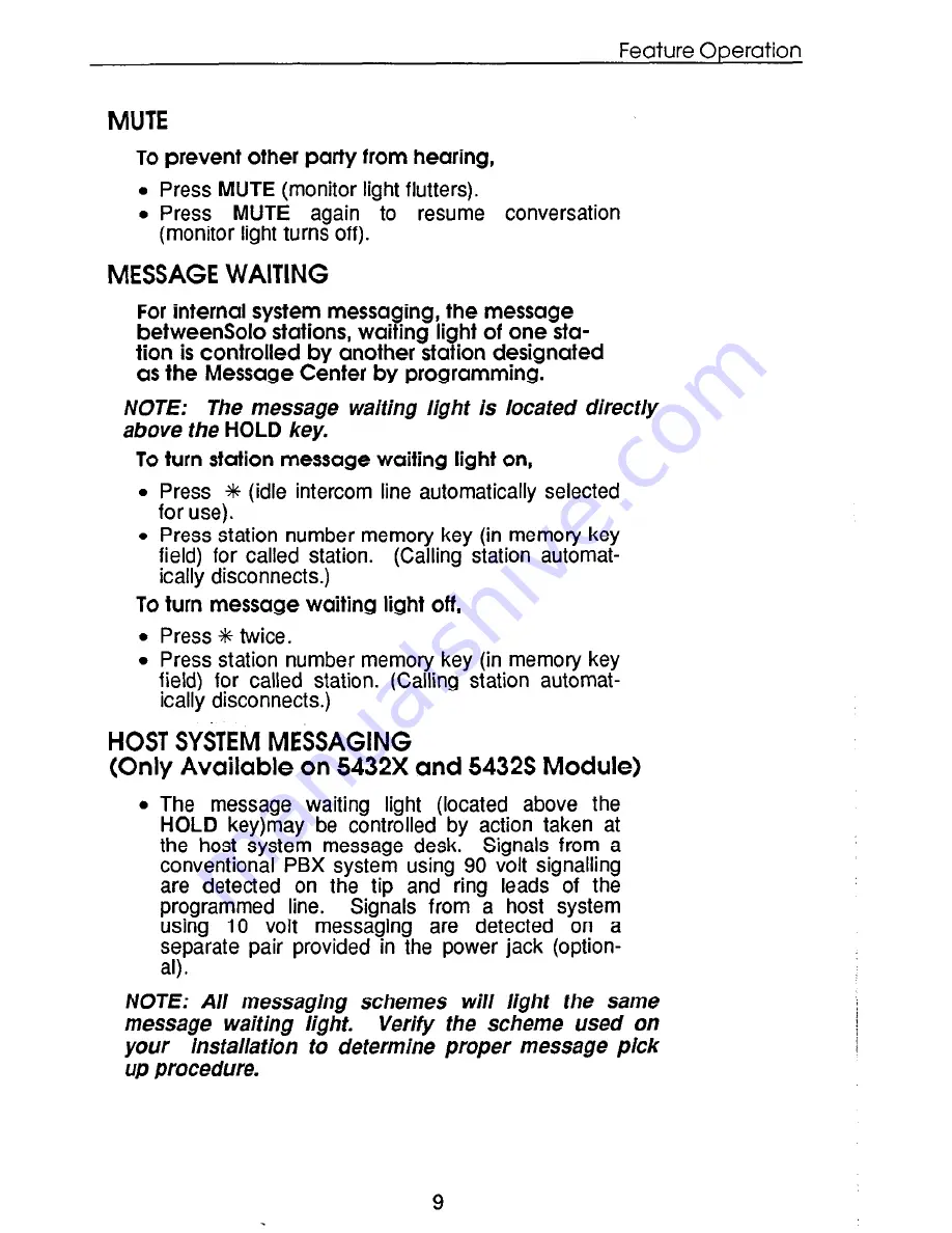 Comdial Solo II 5432S User Manual Download Page 13