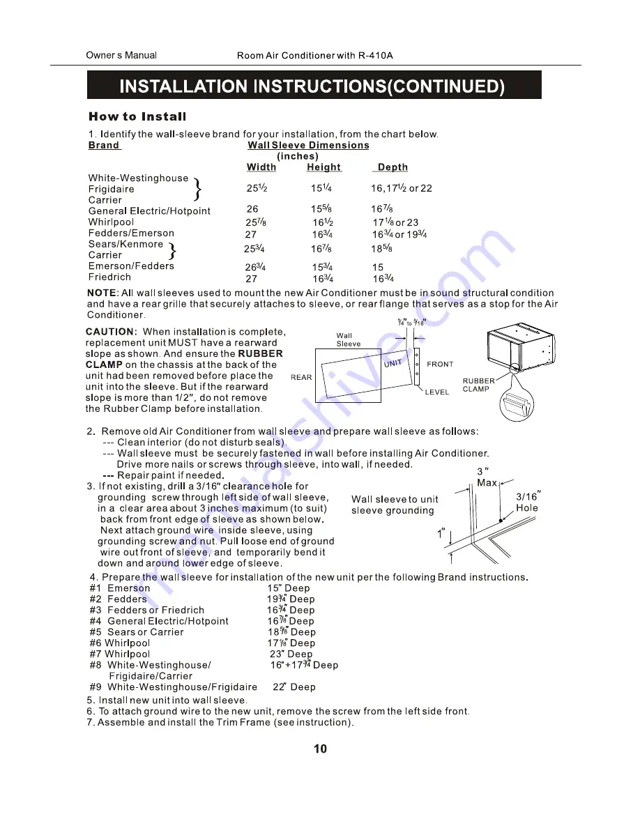 COMFORT-AIRE BG-101J Owner'S Manual Download Page 11