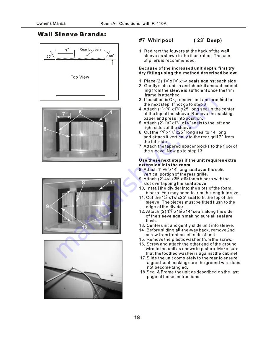 COMFORT-AIRE BG-101J Owner'S Manual Download Page 19