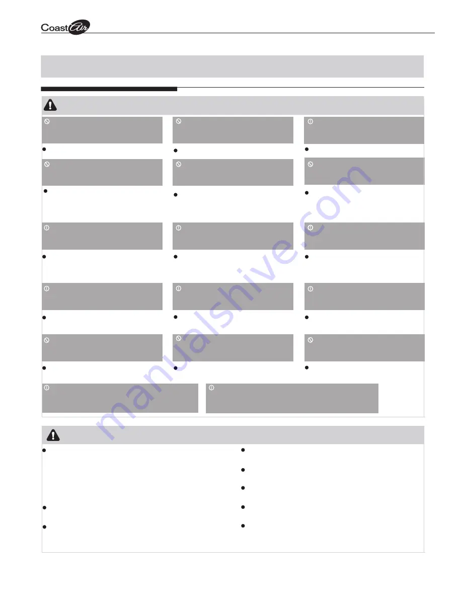 COMFORT-AIRE CB081A Owner'S Manual Download Page 3