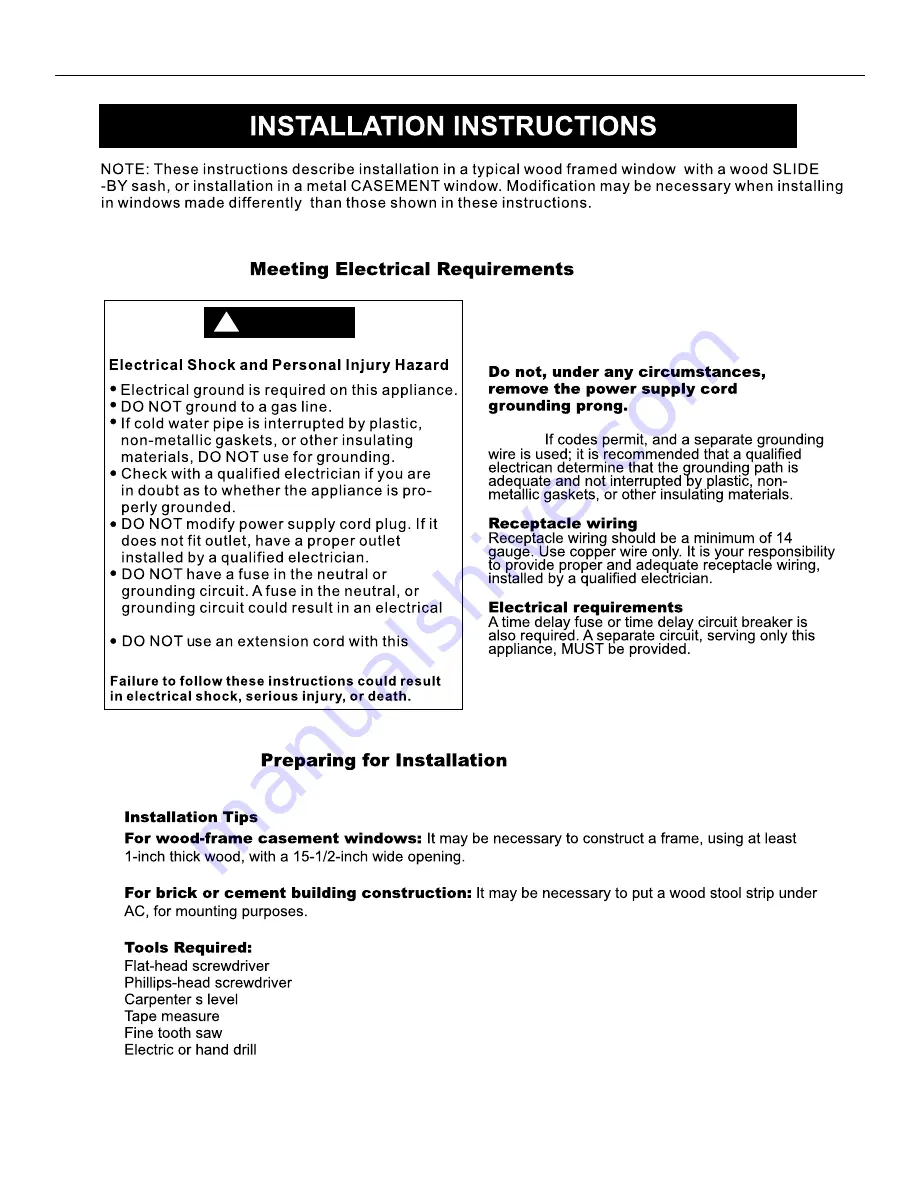 COMFORT-AIRE CD-101J Owner'S Manual Download Page 11