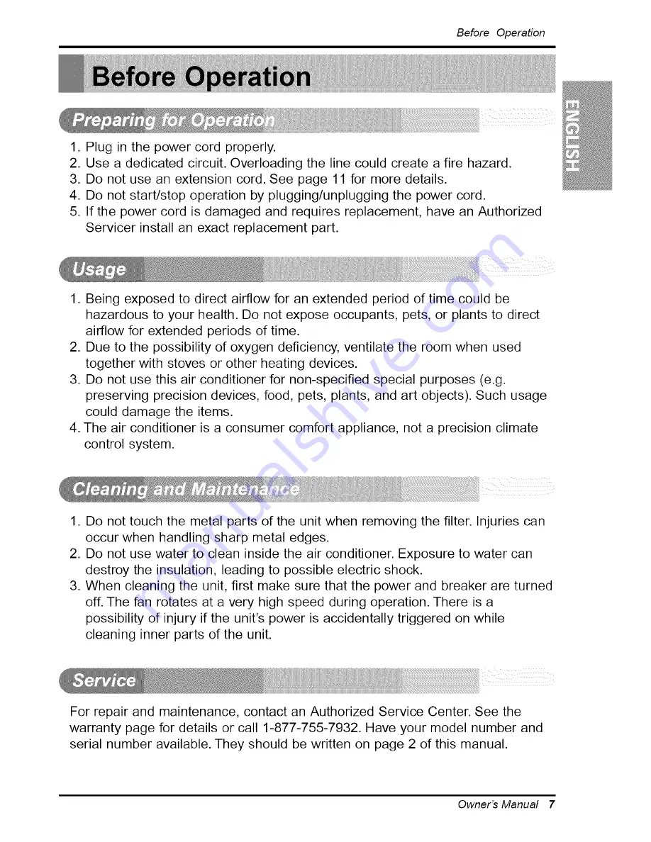 COMFORT-AIRE COMFORT AIRE RAD-183B Owner'S Manual Download Page 7