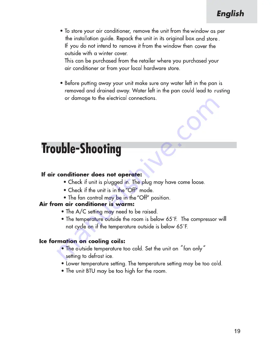 COMFORT-AIRE Comfort-Cure RAD-81B User Manual Download Page 21