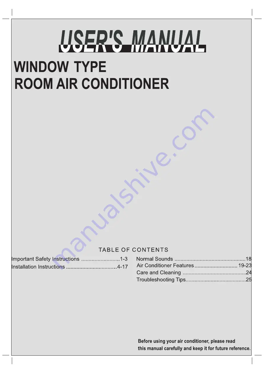 COMFORT-AIRE RAD Series Скачать руководство пользователя страница 3