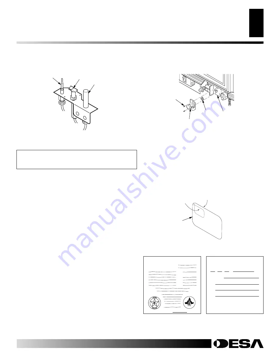 Comfort Glow CSDBN Owner'S Operation And Installation Manual Download Page 9