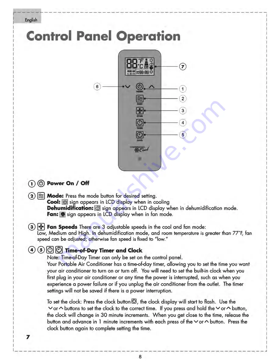 commercial cool CPF12XCK-B User Manual Download Page 8