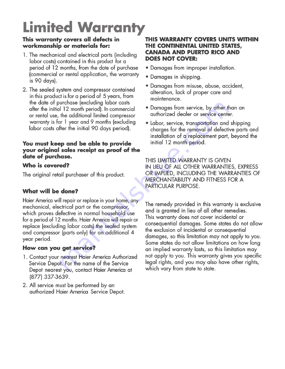 commercial cool CTE08A User Manual Download Page 15