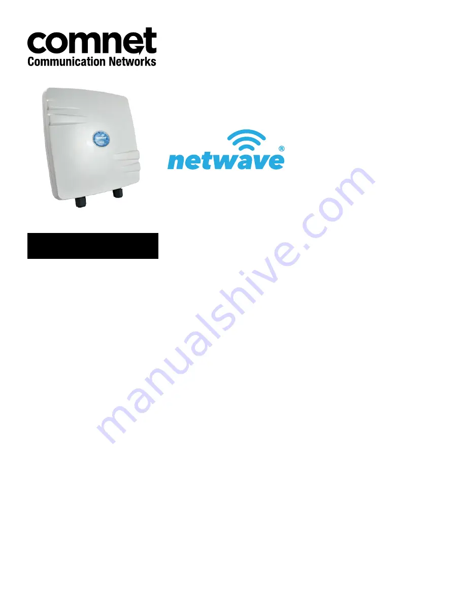 Comnet NetWave NW7 Installation And Operation Manual Download Page 1