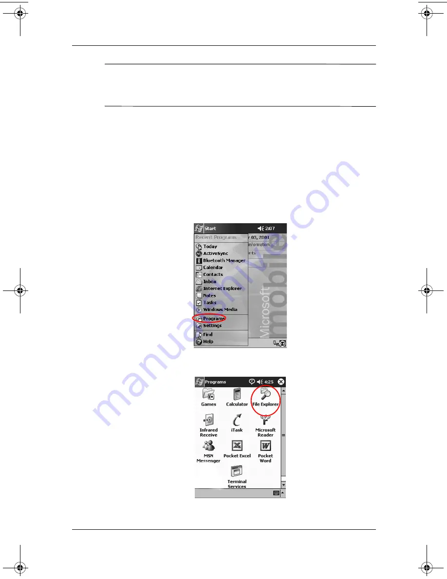 Compaq iPAQ H3900 Series Reference Manual Download Page 194