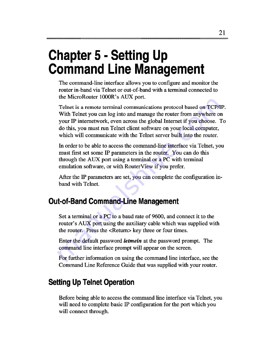 Compatible Systems MicroRouter 1000 Installation Manual Download Page 21