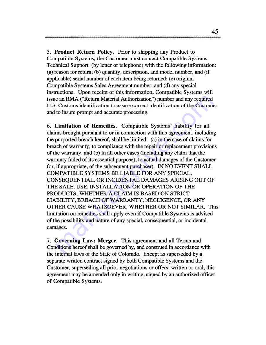 Compatible Systems MicroRouter 1000 Installation Manual Download Page 45