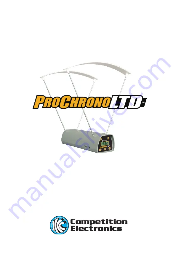 Competition Electronics ProChronoLTD CEI-3825 Operating Instructions Manual Download Page 16