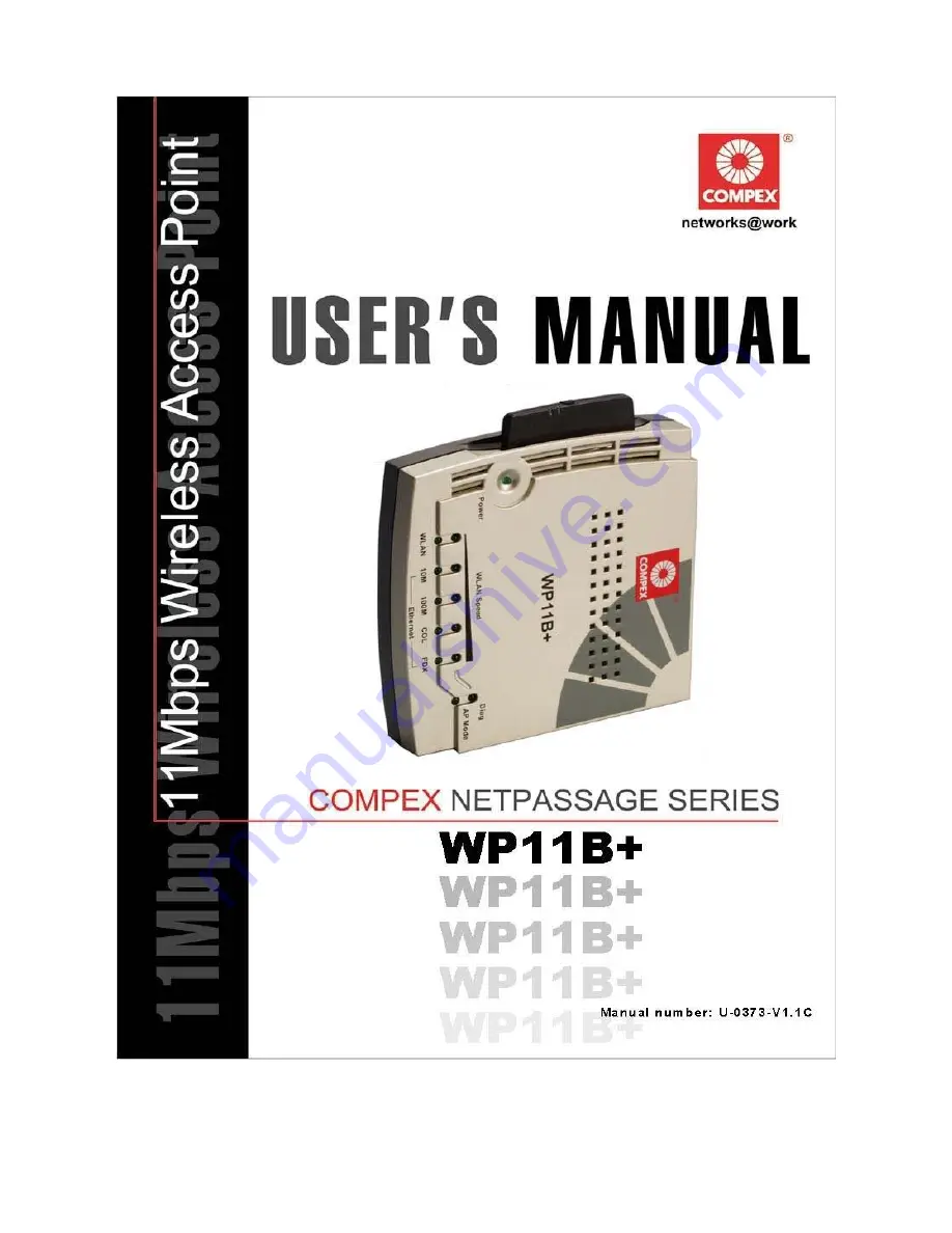 Compex WP11B+ User Manual Download Page 1