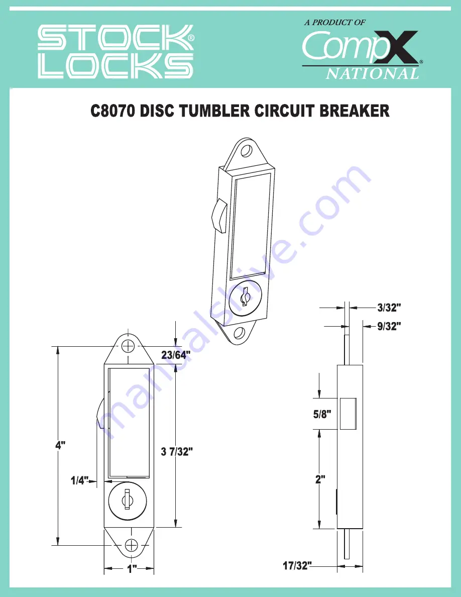 COMPX C8070 Dimensional Drawing Download Page 1