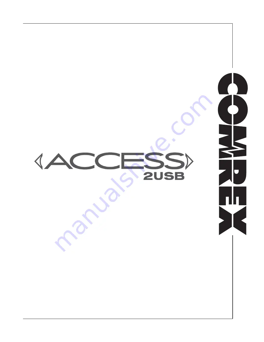 Comrex ACCESS 2USB Скачать руководство пользователя страница 1