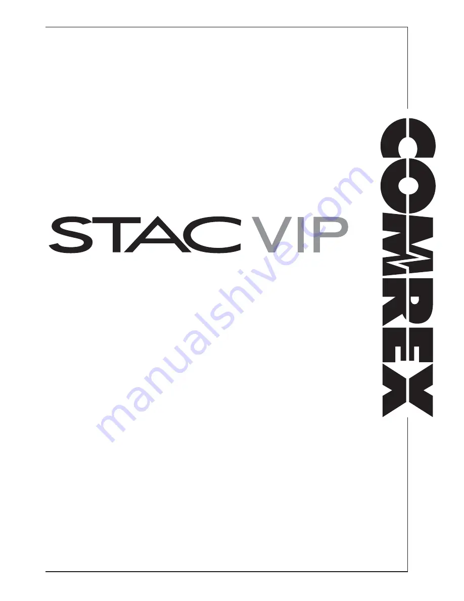 Comrex STAC VIP Product Manual Download Page 1