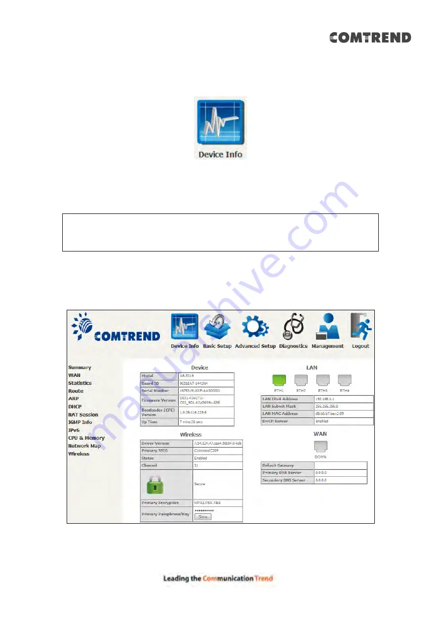 Comtrend Corporation AR-5319 User Manual Download Page 19