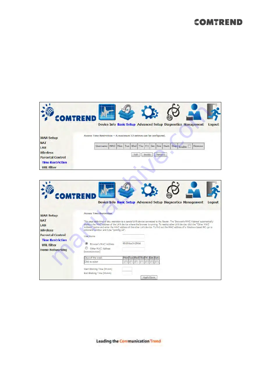 Comtrend Corporation AR-5319 User Manual Download Page 61