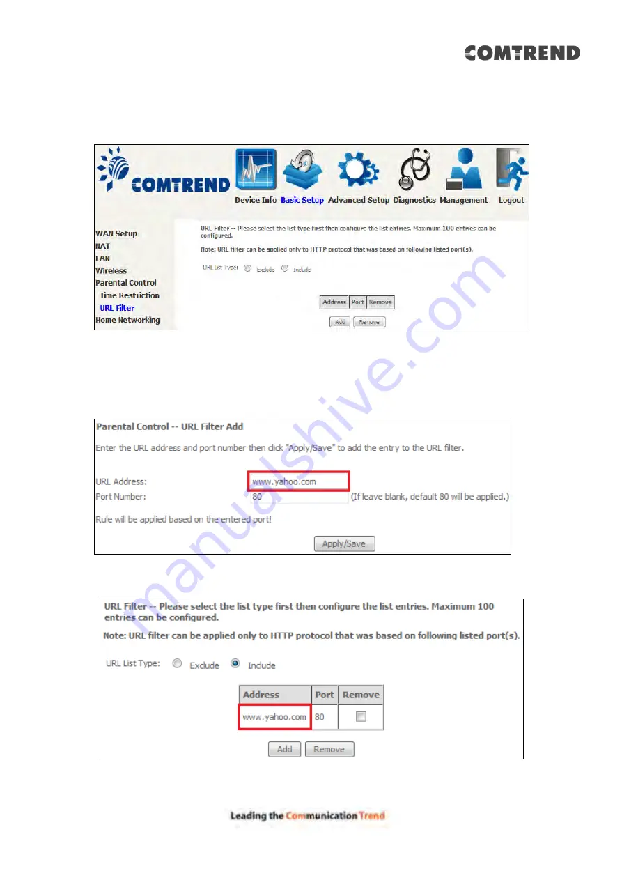 Comtrend Corporation AR-5319 User Manual Download Page 62