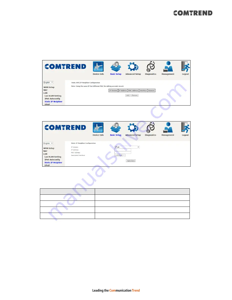 Comtrend Corporation VR-3063 User Manual Download Page 57