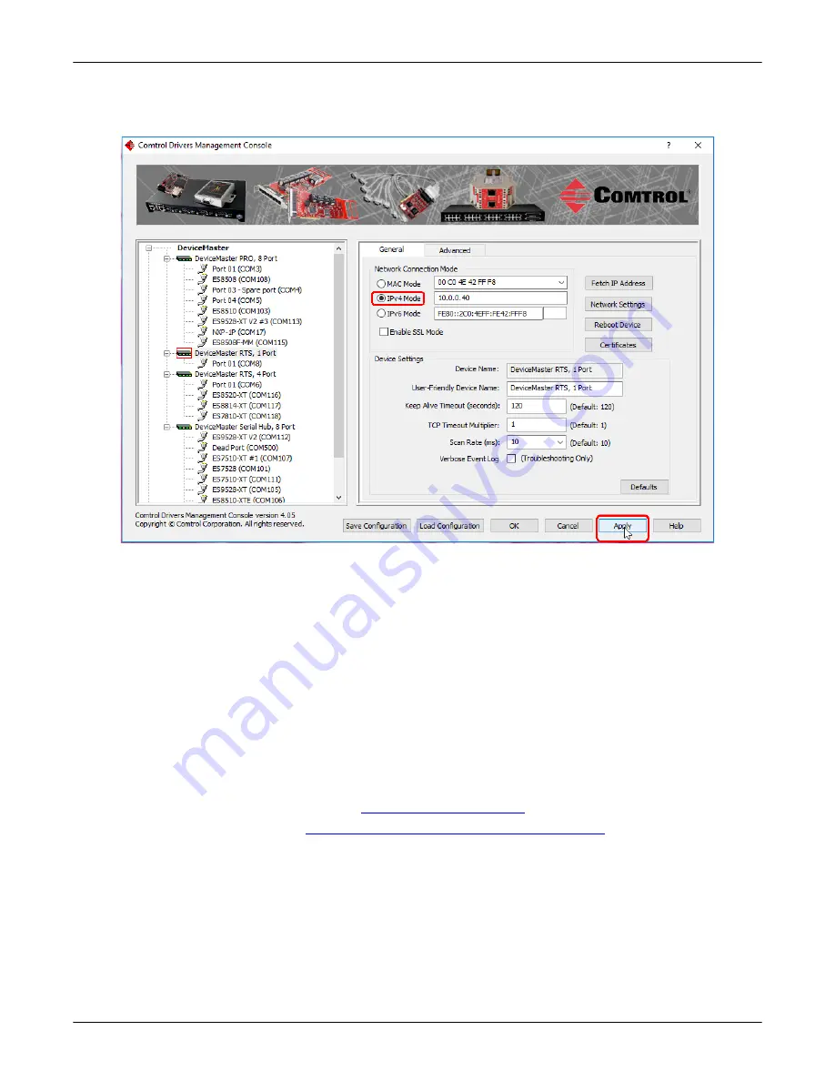 Comtrol DeviceMaster PRO Installation And Configuration Manual Download Page 56