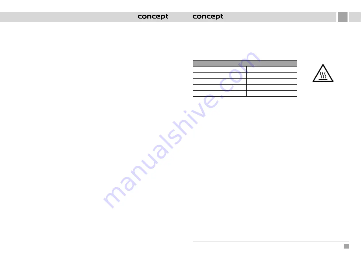 Concept2 QUICK FRY FR1010 Manual Download Page 18