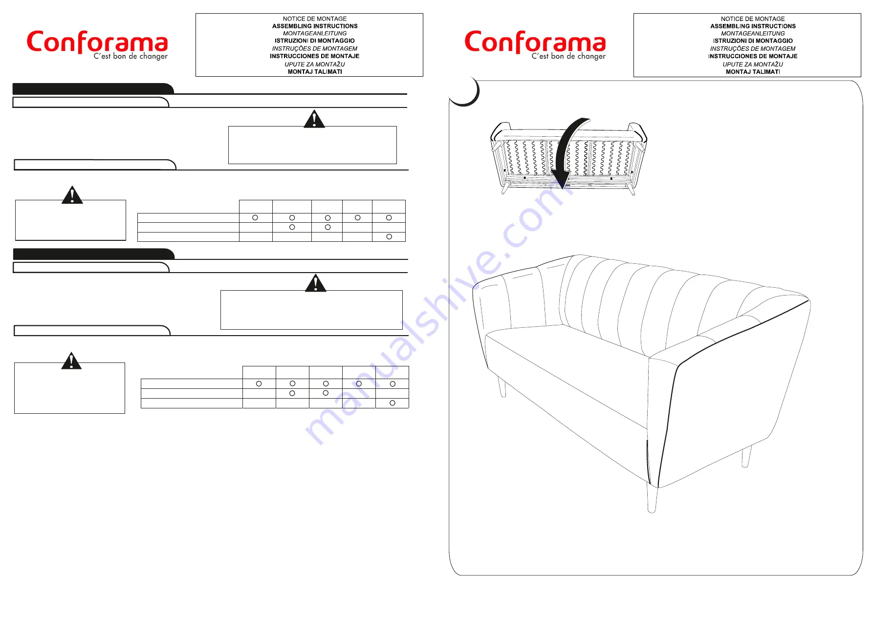 CONFORAMA 792 Assembling Instructions Download Page 3