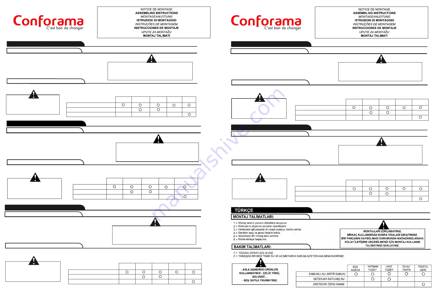 CONFORAMA 792 Assembling Instructions Download Page 4