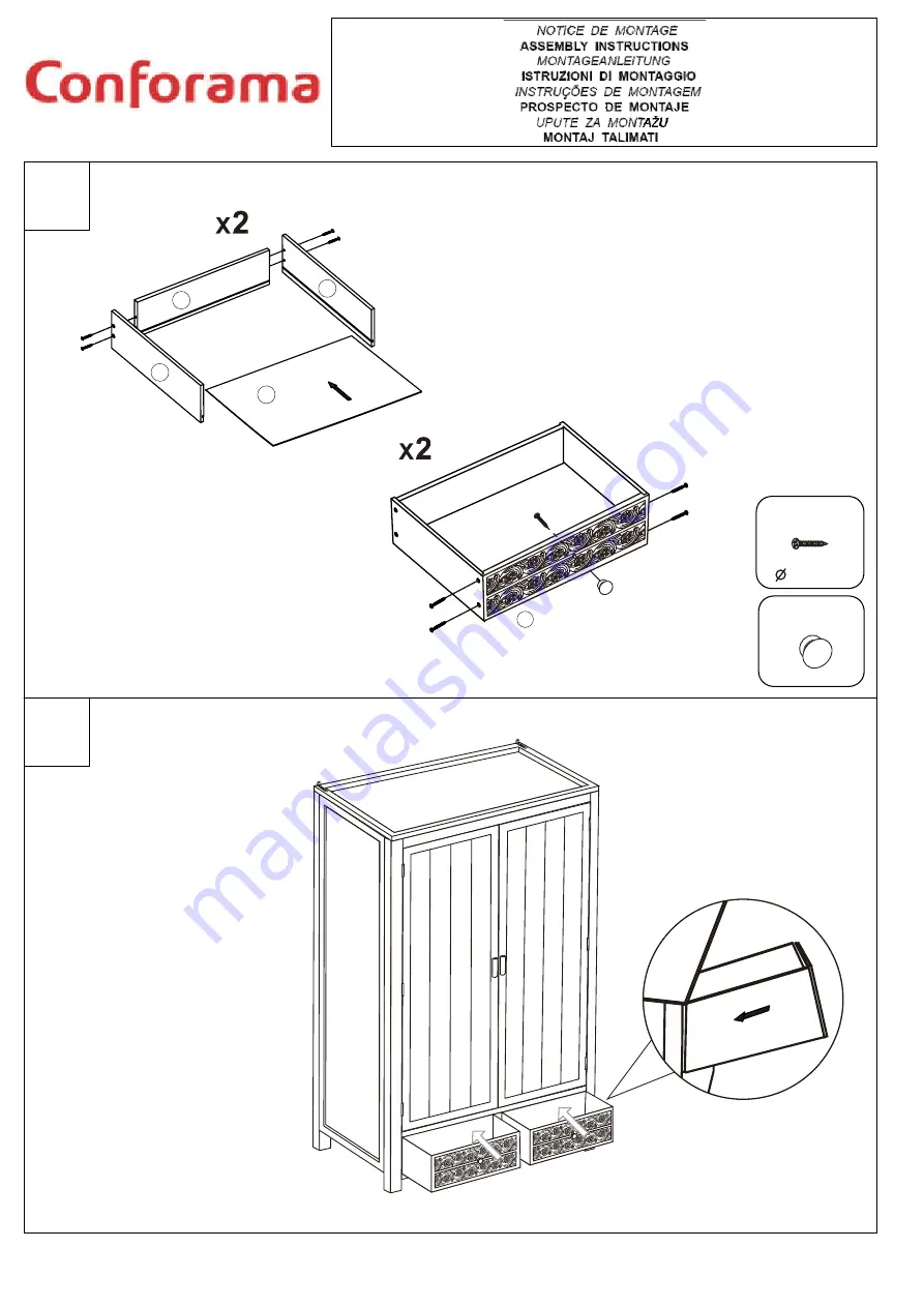 CONFORAMA 8-25/2018 Assembly Instructions Manual Download Page 7