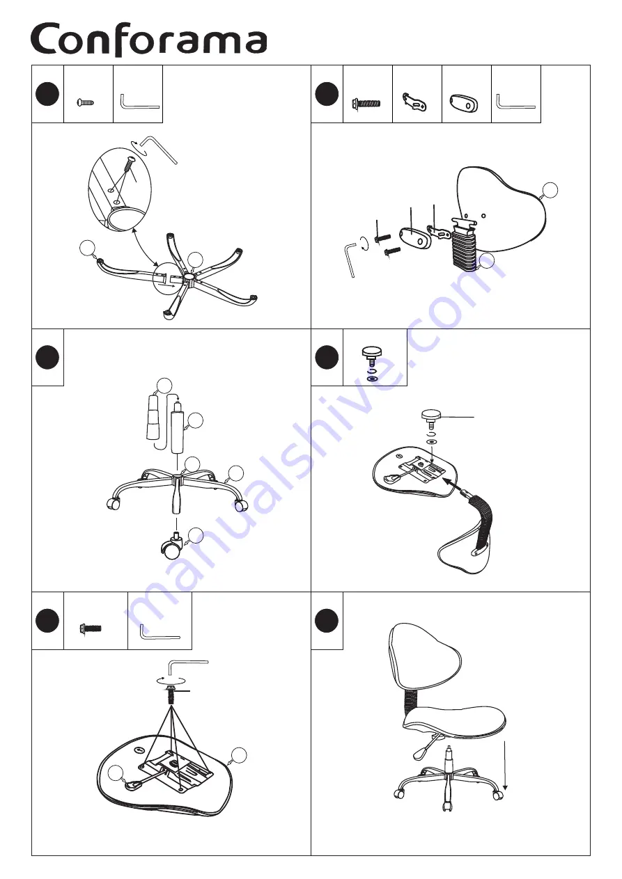 CONFORAMA HANNA 2 Assembly Instructions Manual Download Page 2