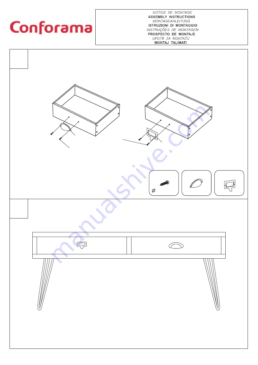 CONFORAMA MARTY COFFEE TABLE Assembly Instructions Download Page 5