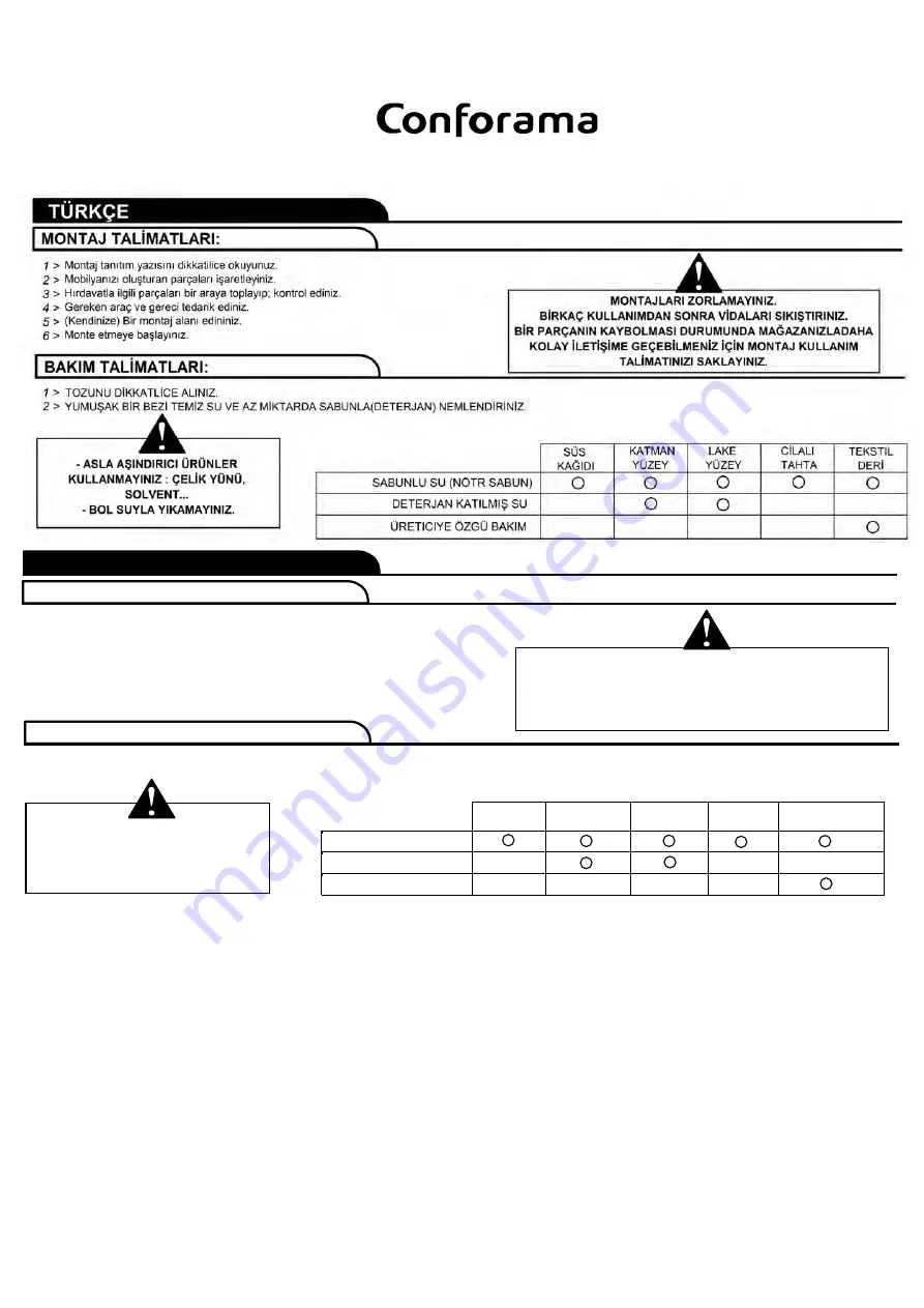 CONFORAMA PUCKET 2 Assembly Instructions Manual Download Page 8