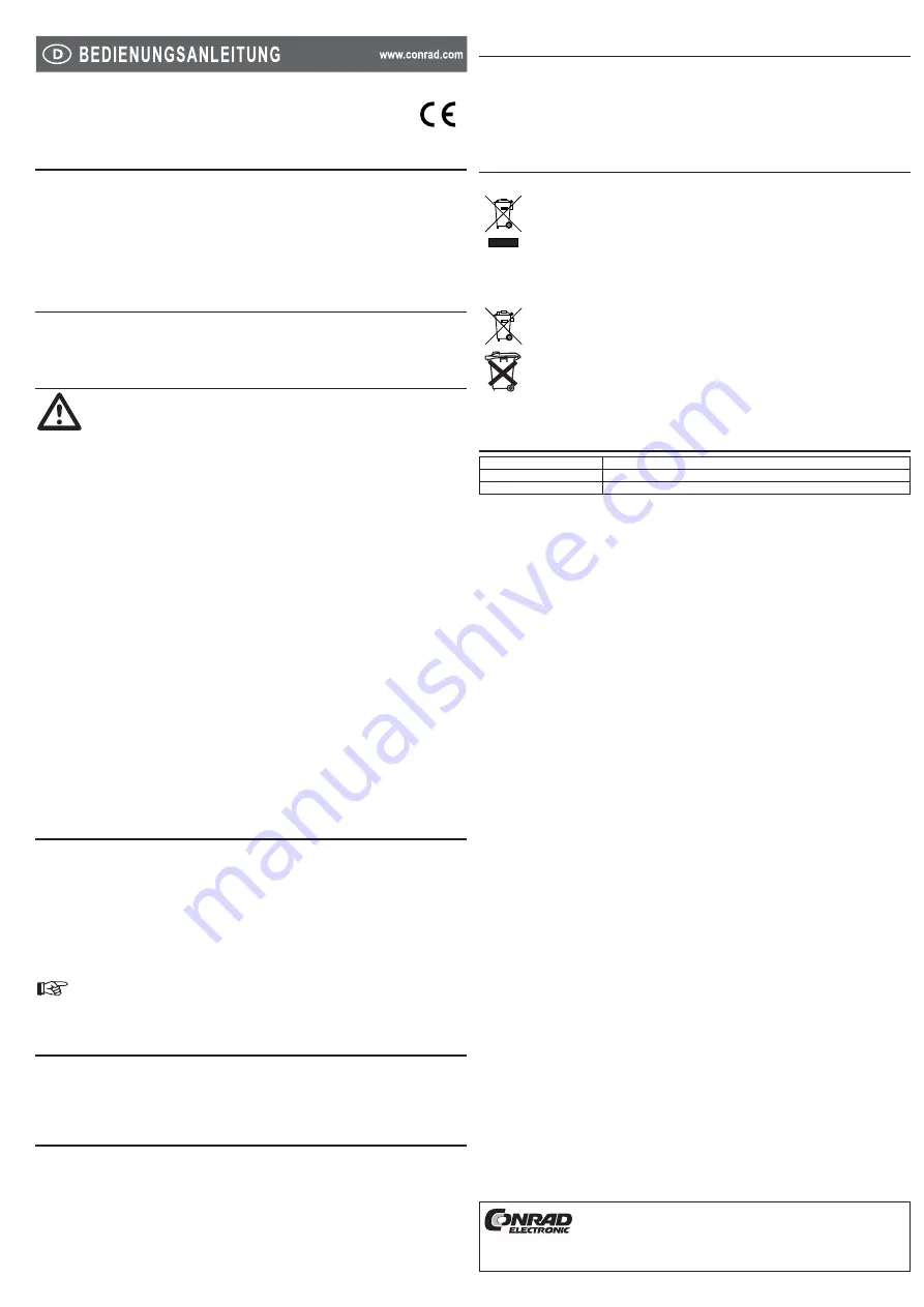 Conrad 77 61 02 Operating Instructions Download Page 1