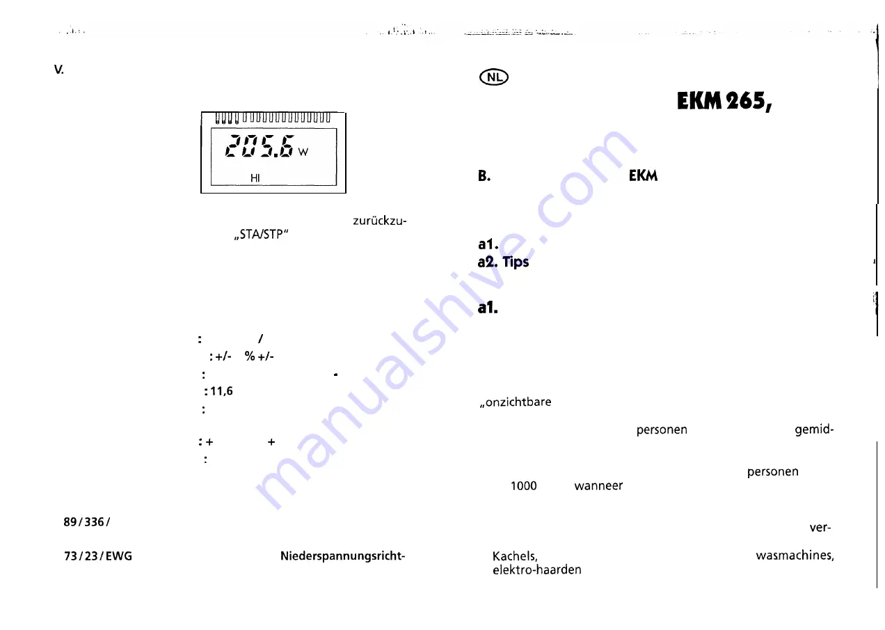 Conrad EKM 265 Handbook Download Page 20