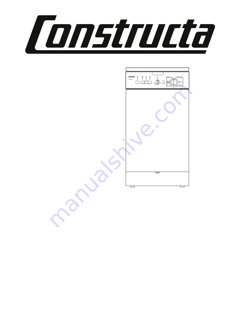 CONSTRUCTA Washing machine Instruction Manual And Installation Instructions Download Page 1