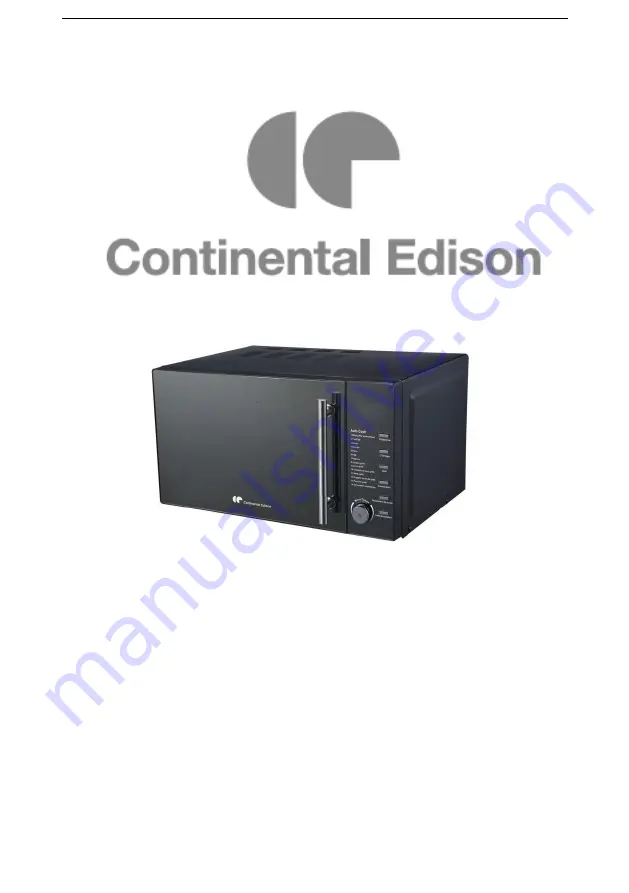 CONTINENTAL EDISON CEMO23CGM Скачать руководство пользователя страница 1