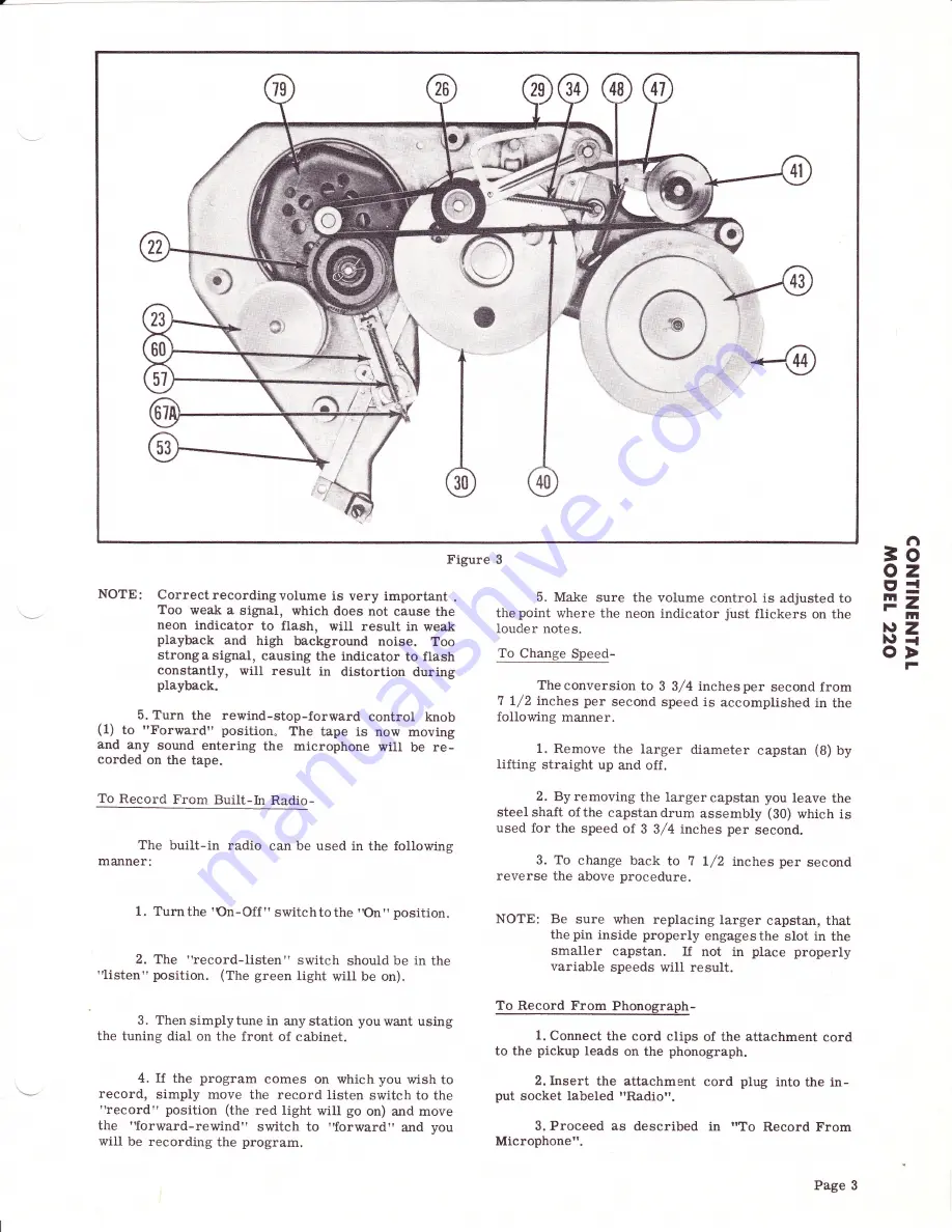 Continental Refrigerator 220 Manual Download Page 3