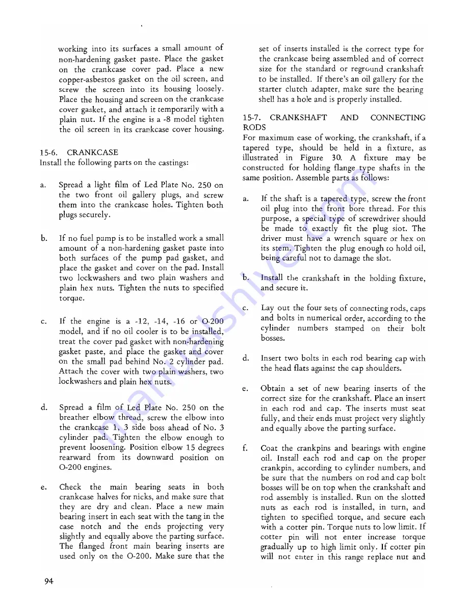 Continental Refrigerator C75 Overhaul Manual Download Page 96