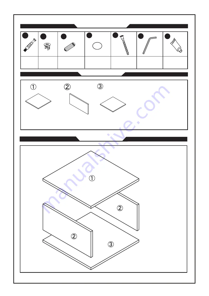 convenience concepts ADMIRAL SQUARE 111239 Assembly Instructions Download Page 2