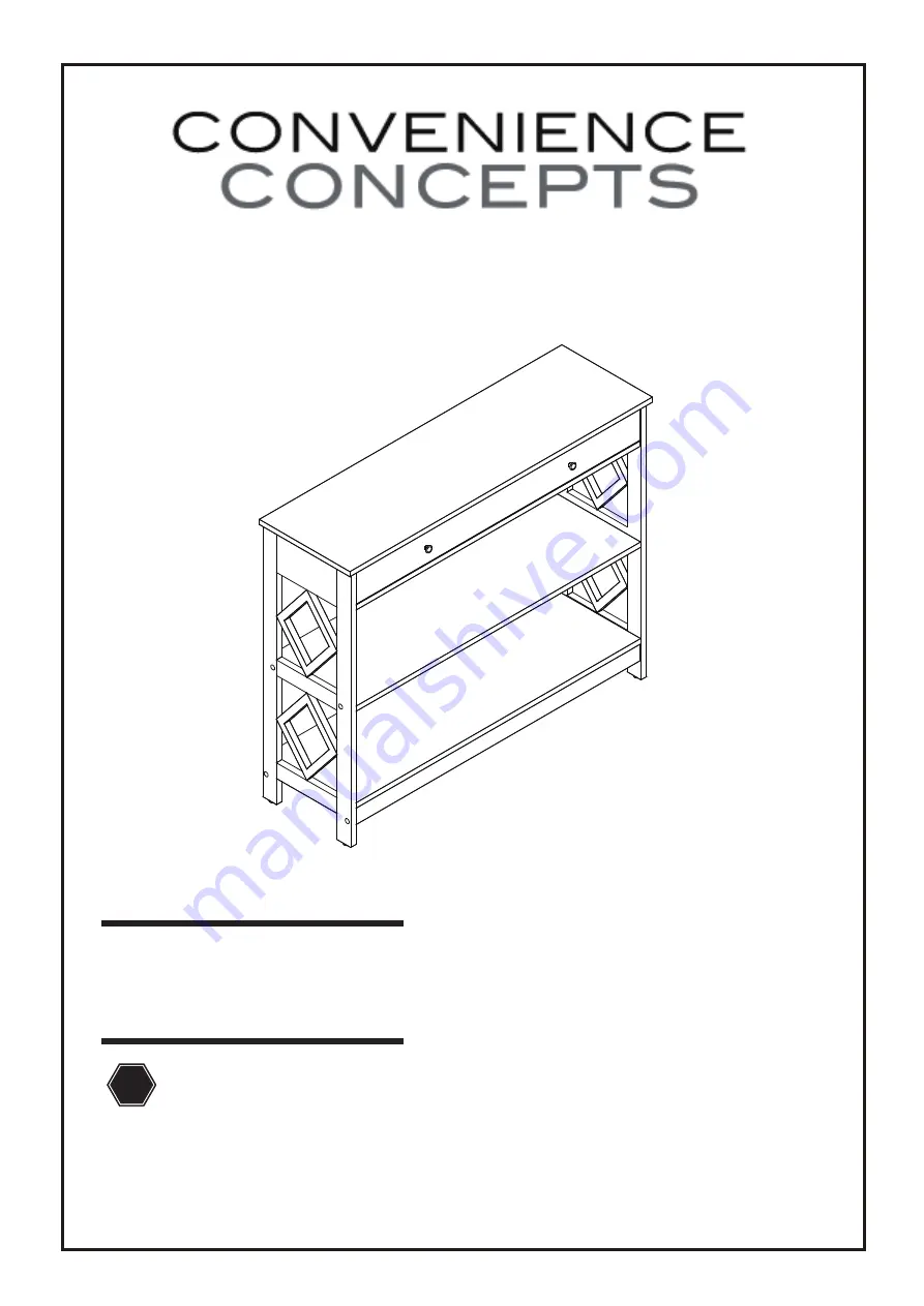 convenience concepts DIAMOND 303299 Assembly Instructions Manual Download Page 1