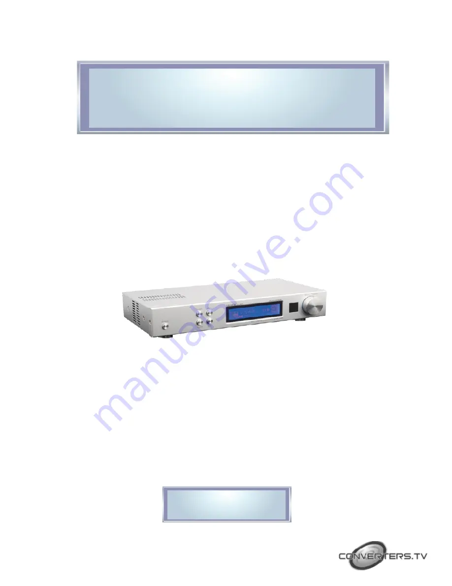 Converters.TV 878 Operation Manual Download Page 1