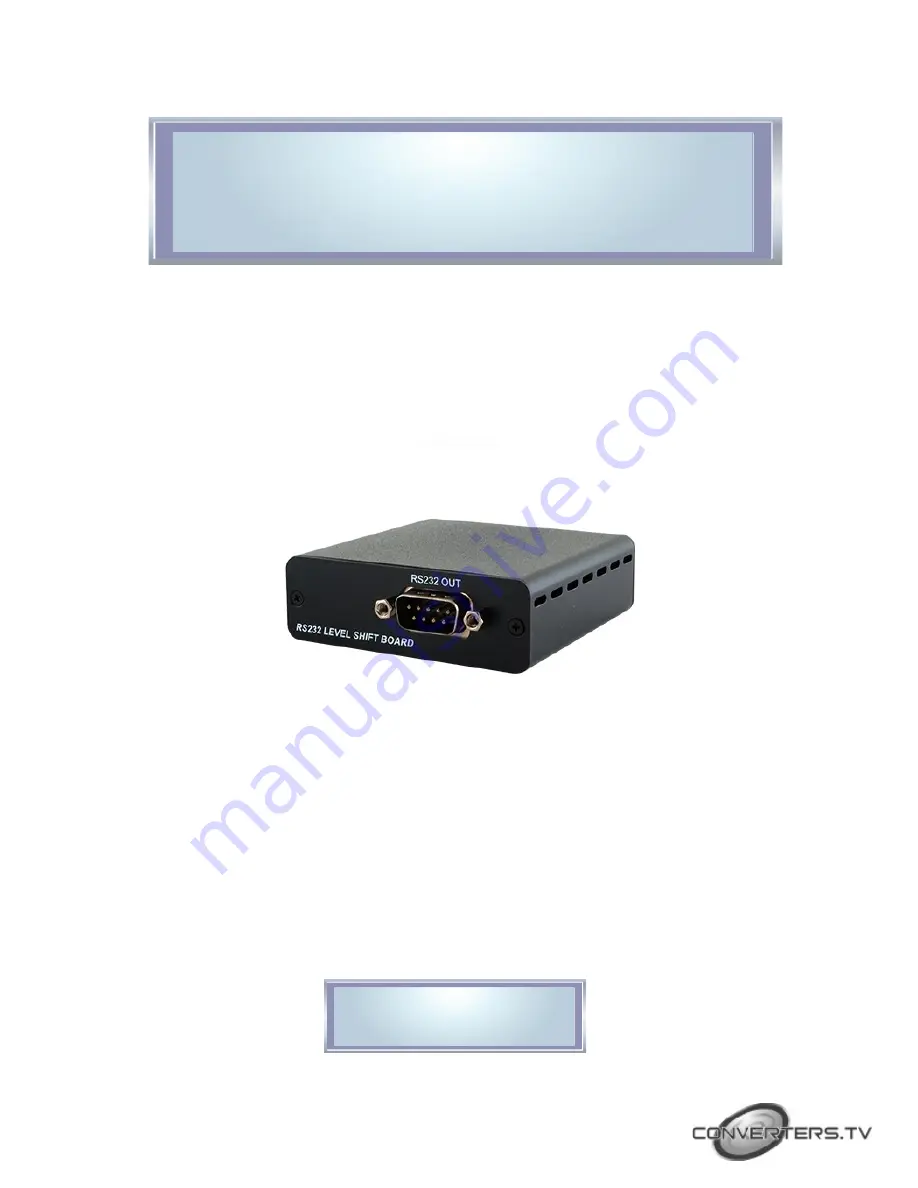 Converters.TV RS-232 Operation Manual Download Page 1