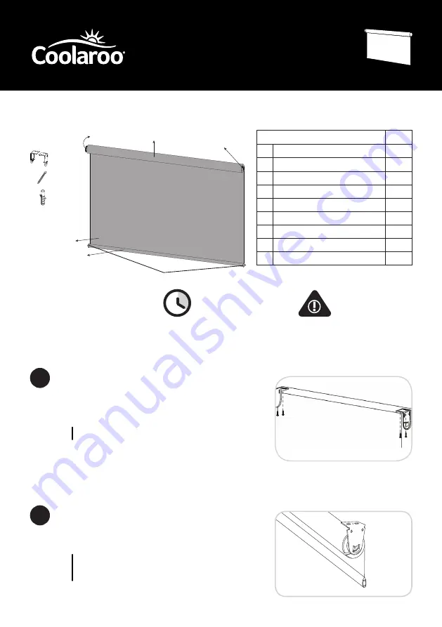 Coolaroo Spring Operated Outdoor Roller Shade Скачать руководство пользователя страница 1