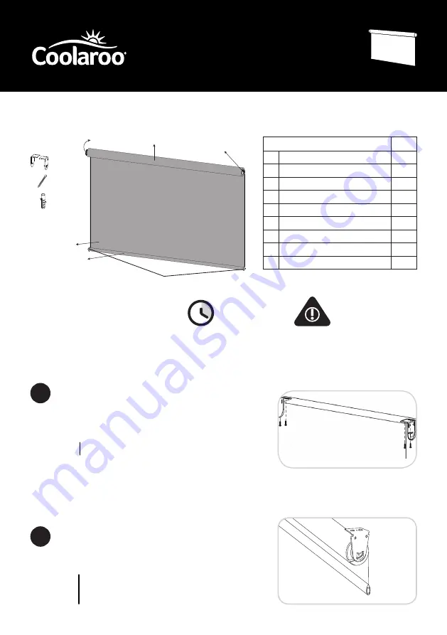 Coolaroo Spring Operated Outdoor Roller Shade Скачать руководство пользователя страница 3