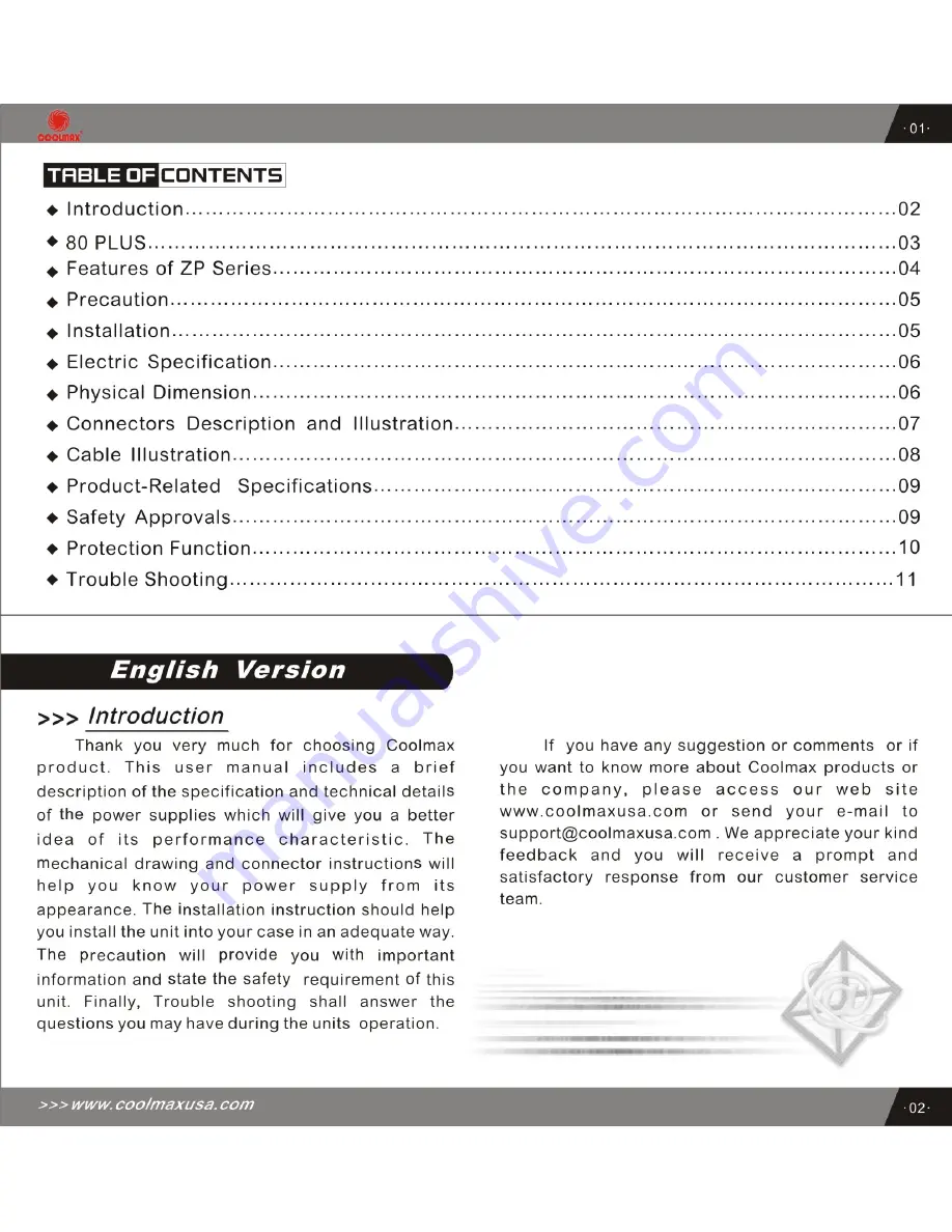 Coolmax ZP-380B User Manual Download Page 4