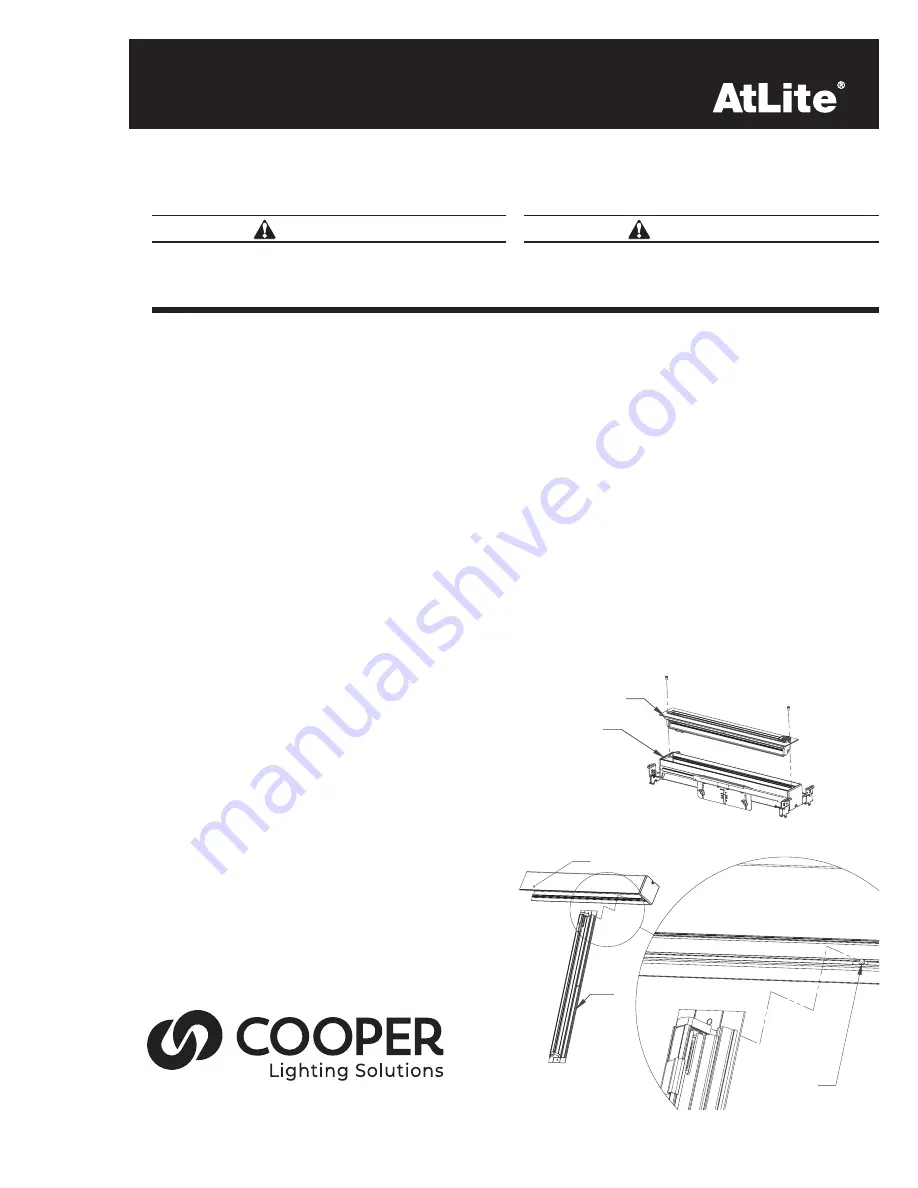 Cooper Lighting AtLite AUX Series Installation Instructions Manual Download Page 1