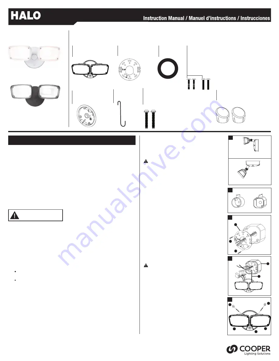 Cooper Lighting HALO HOME FTS20CW Скачать руководство пользователя страница 1