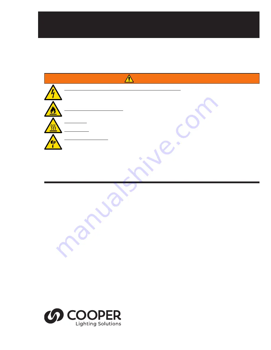 Cooper Lighting TopTier LED Installation Instructions Manual Download Page 1