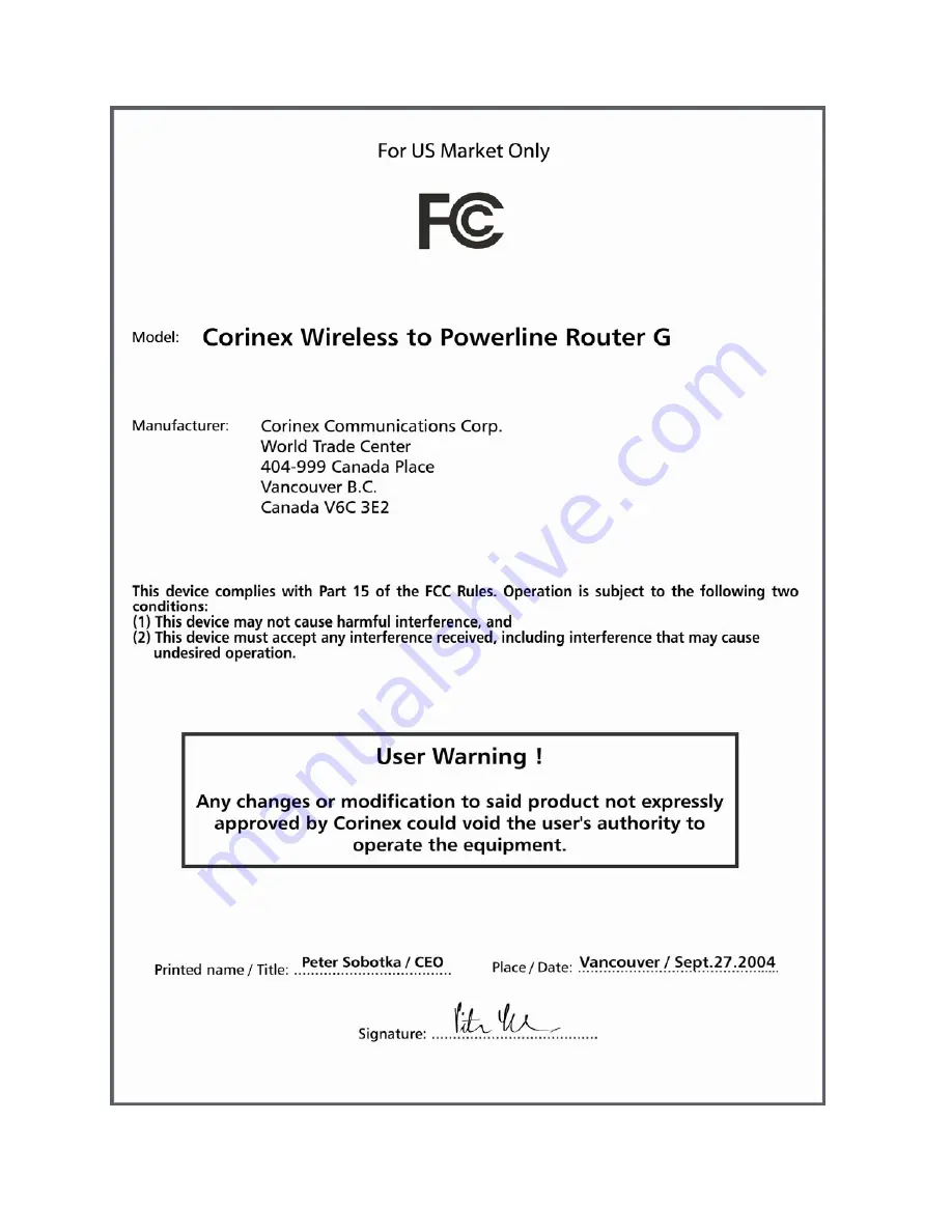 Corinex Wireless to Powerline Router G Скачать руководство пользователя страница 3