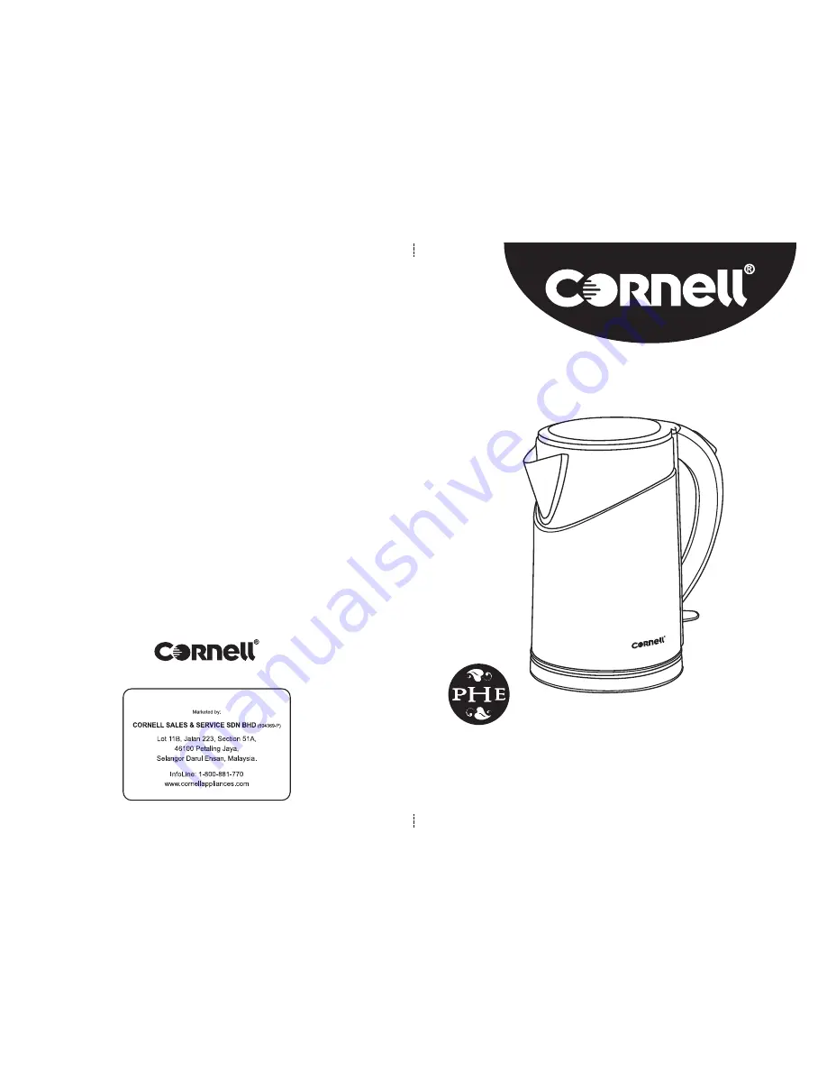 Cornell CJK-P181SSB Скачать руководство пользователя страница 1